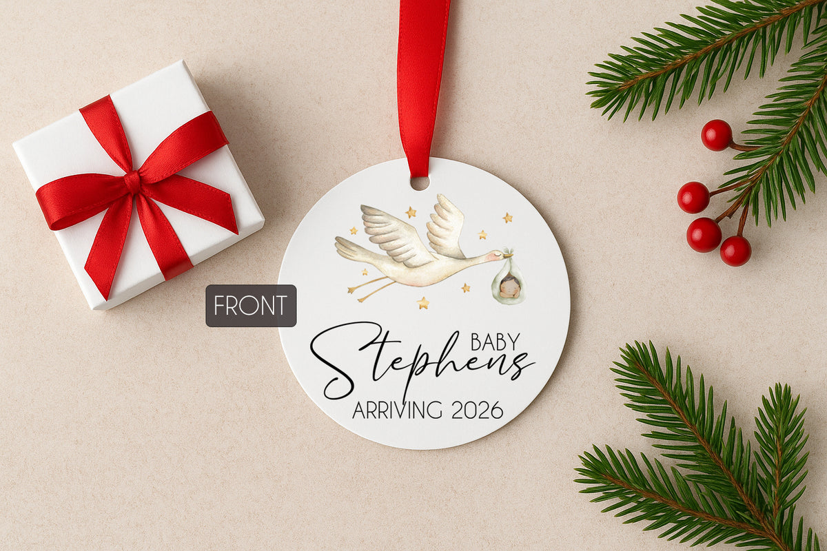 Pregnancy Announcement Ultrasound Photo Ornament